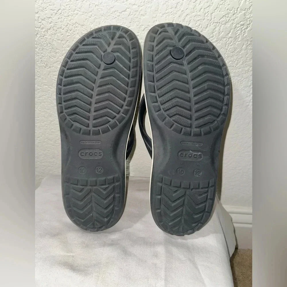 Crocs Unisex Crocband Flip Flop Sandal Black Size W12 M10